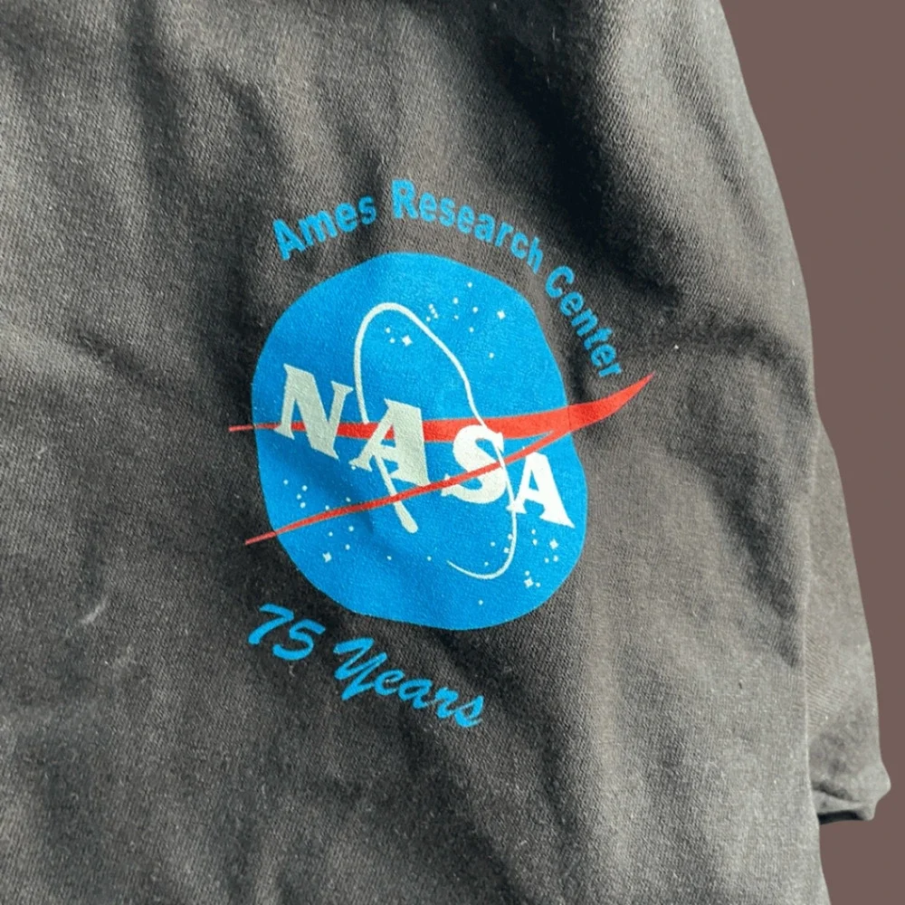 Hanes NASA Ames Graphic Tee | Black | Size S | Vintage